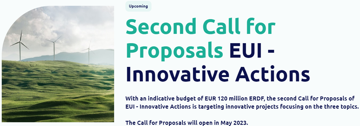 EUI 1st Innovative Actions Call is OPEN! Supporting New Européen Bauhaus demonstrators. Co-funded by the European Union